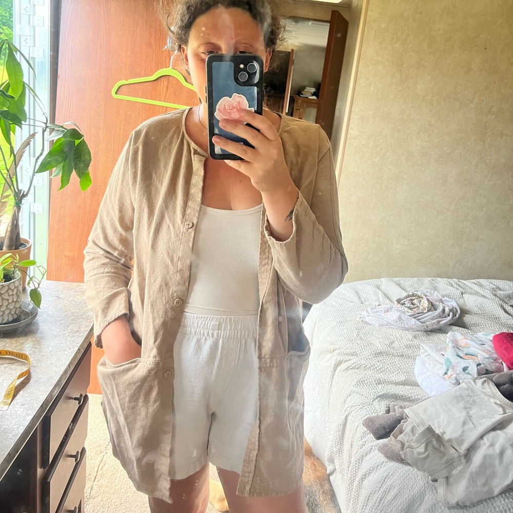 Chico’s heavyweight linen blend cardigan